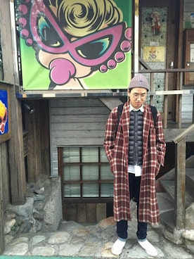 「N.I.B（エヌアイビー）のアイテム」を使った、みっちゃんさん（メンズ・183cm）の冬コーディネート
