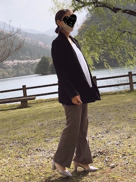 「feminine cafe（フェミニンカフェ）のアイテム」を使った、a.fashion13さん（レディース・155cm）の春コーディネート