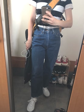 「アイテム（メッセンジャーバッグ）」を使った、のむ 記録用さん（レディース・161cm・10代）の夏コーディネート