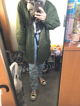 「キルティングコート」｜のむ 記録用さん（レディース・161cm）の春コーディネート