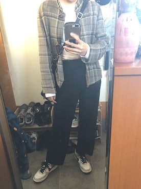 「韓国好きな人と繋がりたい」｜のむ 記録用さん（レディース・161cm）の春コーディネート