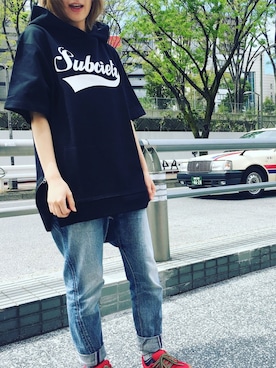 「RNA MEDIA（アールエヌエーメディア）のアイテム」を使った、asumiさん（レディース・157cm）の春コーディネート