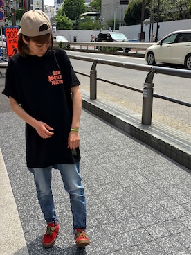 「RNA MEDIA（アールエヌエーメディア）のアイテム」を使った、asumiさん（レディース・157cm）の春コーディネート