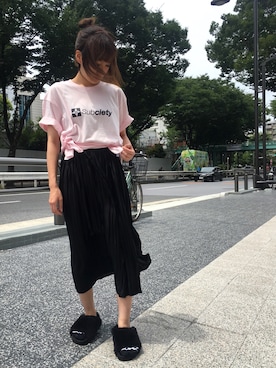 「poudoudou（プードゥドゥ）のアイテム」を使った、asumiさん（レディース・157cm）の夏コーディネート