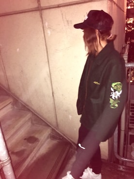 「Subciety（サブサエティ）のアイテム（ジャケット/アウター）」を使った、asumiさん（レディース・157cm）の秋コーディネート
