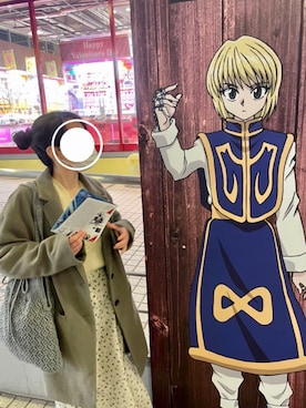 「153cm」｜「アイテム（チェスターコート）」を使った、ちぃさん（レディース・153cm）の冬コーディネート