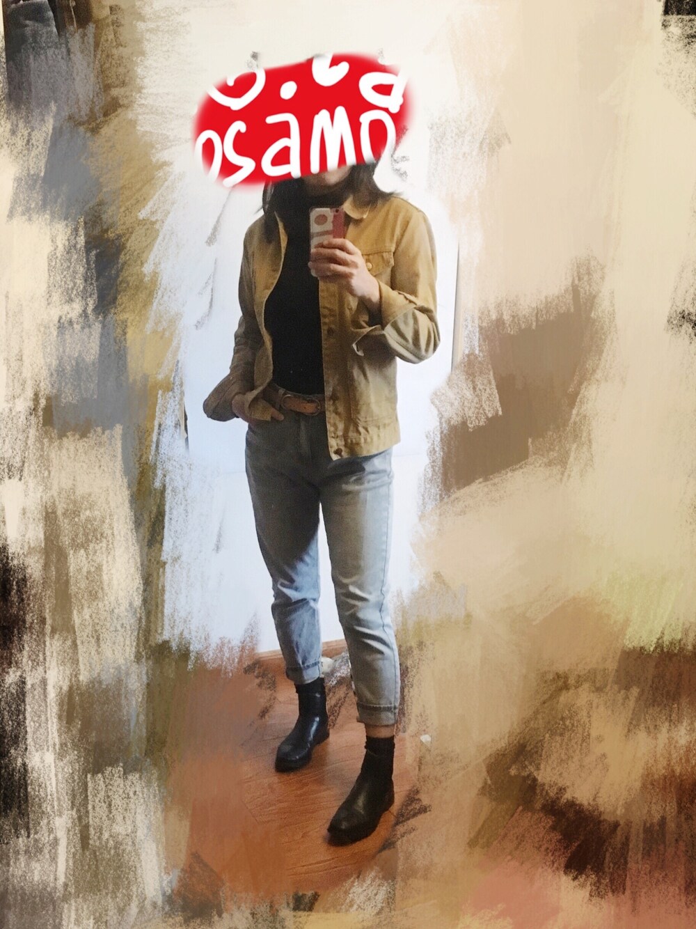 「UNIQLOのアイテム（ブーティ、ブラック系）」を使った、MrWuhooさん（レディース・165cm）の秋コーディネートの1枚目の写真