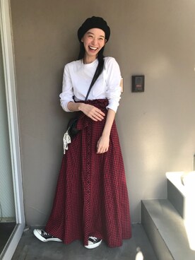「ZARA KIDS」｜「アイテム（シャツワンピース）」を使った、ゆさん（レディース・168cm）の秋コーディネート