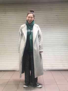 「Another Edition（アナザーエディション）のアイテム（サロペット/オーバーオール）」を使った、ゆさん（レディース・168cm）の冬コーディネート