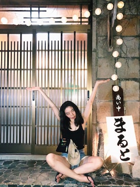 「devadurga（デヴァドゥルガ）のアイテム（キャップ）」を使った、ゆさん（レディース・168cm）の夏コーディネート
