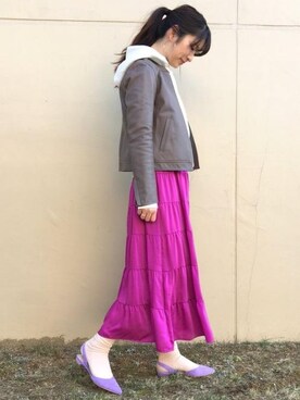 Yuri Sakaguchiさん(レディース・165cm)の冬コーディネート