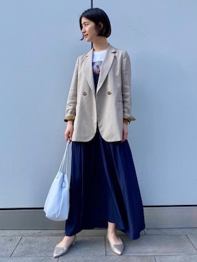 「ONE-PIECE」｜Yuri Sakaguchiさん（レディース・165cm）の春コーディネート