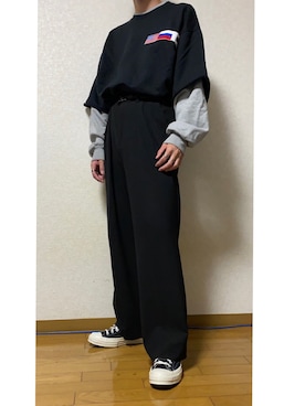 「Gosha Rubchinskiy（ゴーシャラブチンスキー）のアイテム（スウェット）」を使った、たーさん（メンズ・170cm）の秋コーディネート