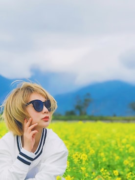 「gentle monster（ジェントルモンスター）のアイテム（サングラス、ブラック系）」を使った、Ketsu_zさん（レディース）の冬コーディネート
