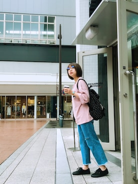 「SEE BY CHLOE（シーバイクロエ）のアイテム（バックパック/リュック、ブラック系）」を使った、Ketsu_zさん（レディース）の秋コーディネート