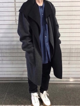 「JUN OKAMOTO（ジュンオカモト）のアイテム」を使った、hiyoさん（メンズ・171cm）の冬コーディネート