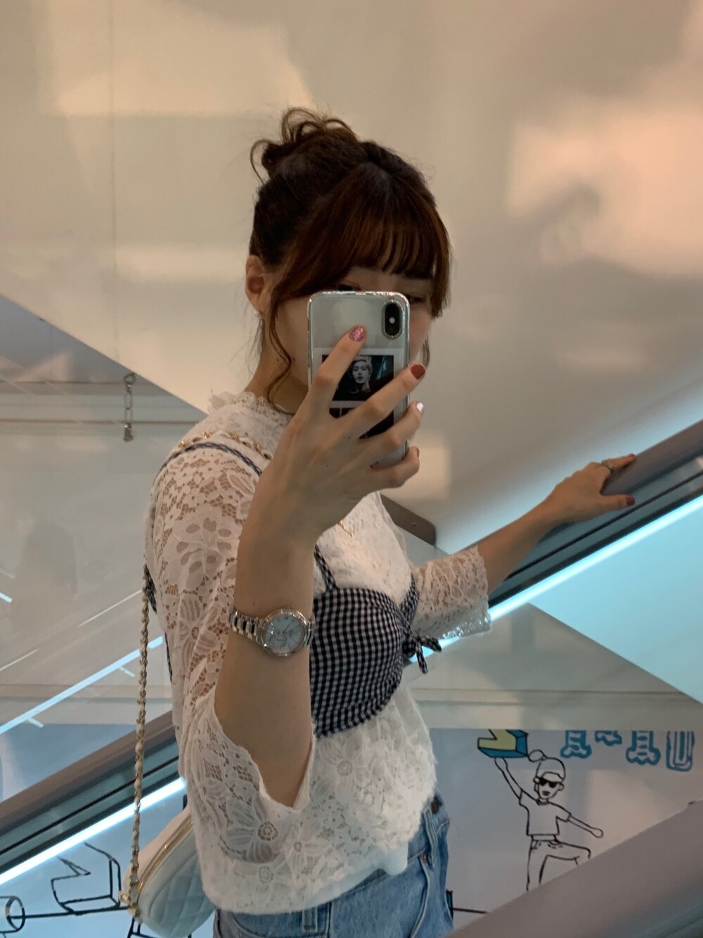 「おしゃれさんと繋がりたい、今日のコーデ、白コーデ、お洒落さんとつながりたい、いいね、save、フォローお願いします🤑、夏コーデ」｜「FOREVER 21のアイテム（その他トップス、ブラック系）」を使った、me_さん（レディース・162cm）の夏コーディネートの1枚目の写真