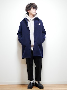 Danton Wool Mosser シングルコートを使ったメンズ人気ファッションコーディネート Wear