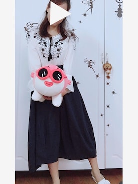 「秋」｜「アイテム（フィギュア）」を使った、❀凉凉❀さん（レディース・160cm）の秋コーディネート