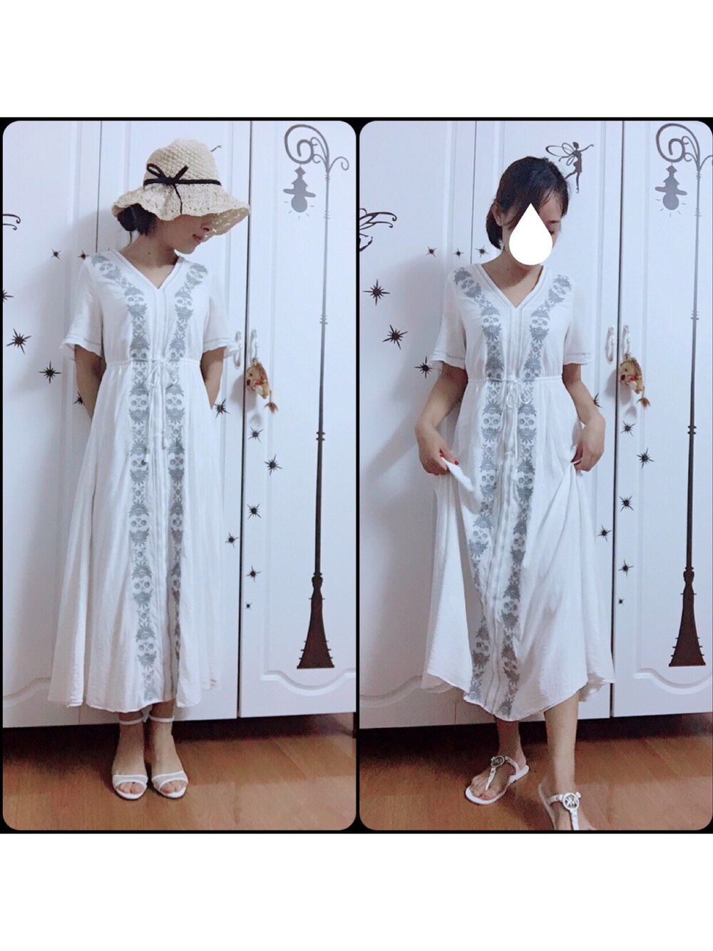 「海、休日スタイル」｜「Vero Modaのアイテム（ワンピース、ホワイト系）」を使った、❀凉凉❀さん（レディース・160cm）の秋コーディネートの1枚目の写真