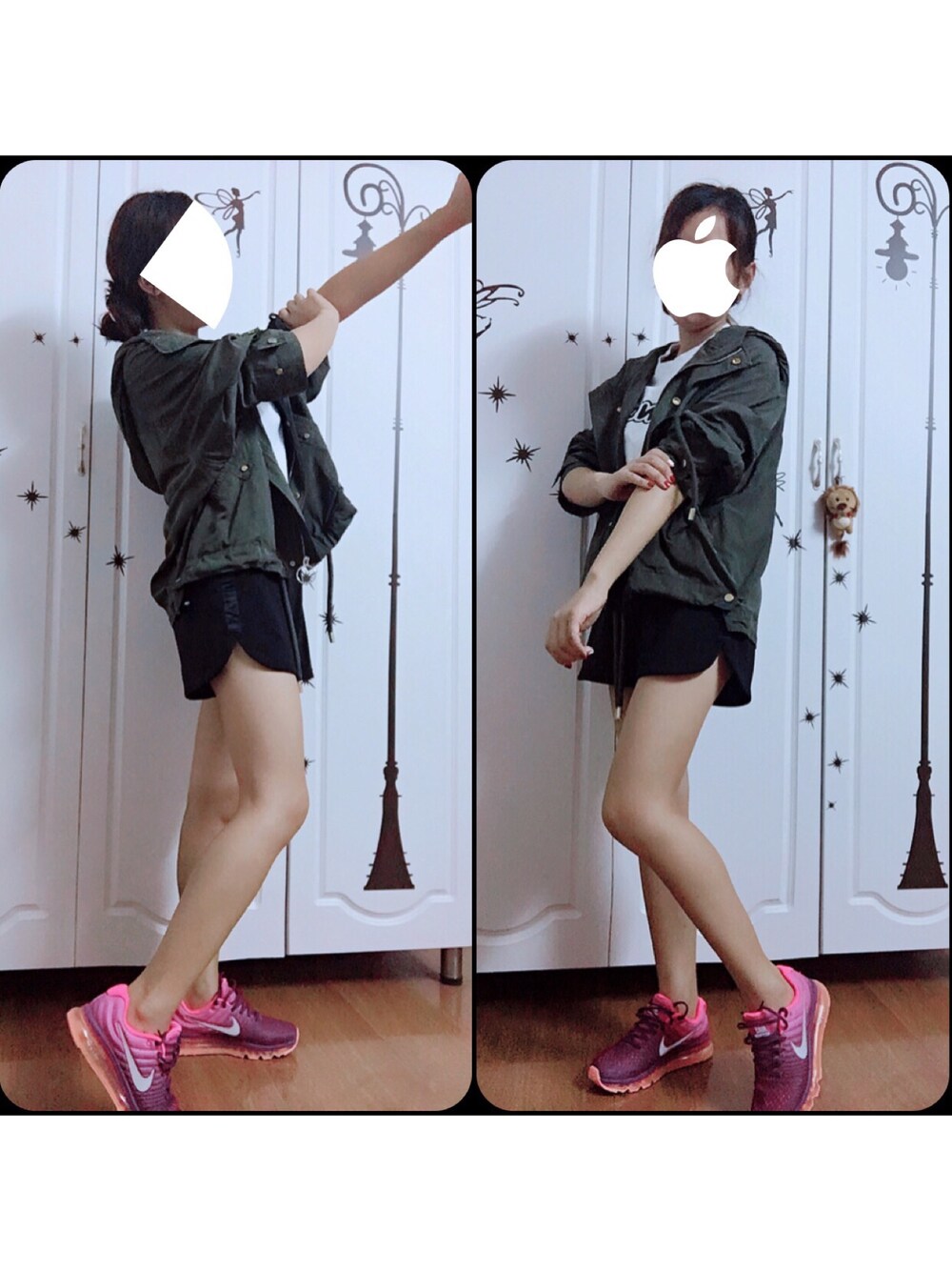「秋コーデ」｜「Basic houseのアイテム（ナイロンジャケット、グリーン系）」を使った、❀凉凉❀さん（レディース・160cm）の秋コーディネートの1枚目の写真