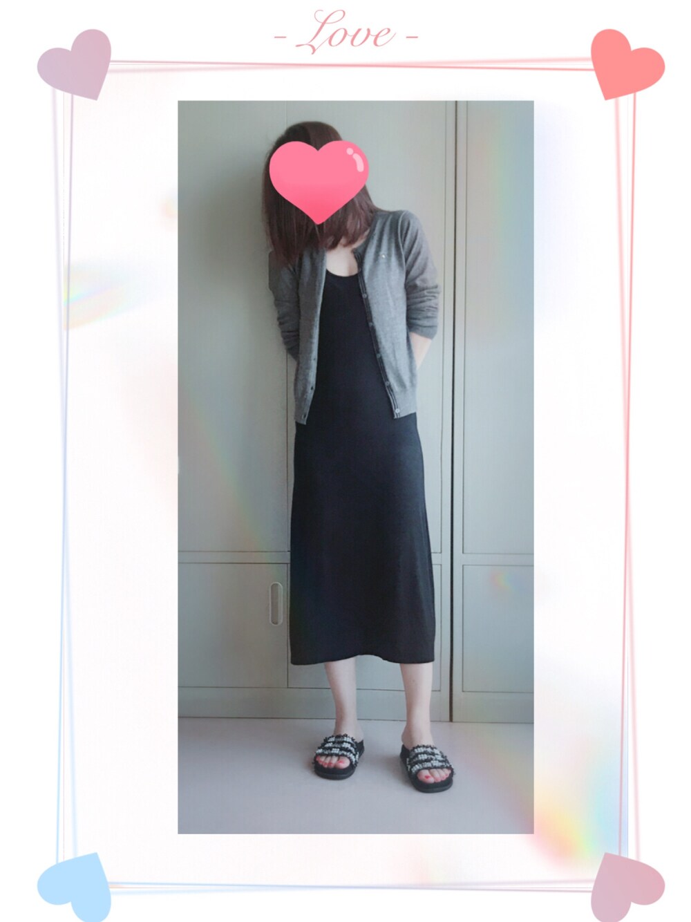 「Majeのアイテム（ワンピース、ブラック系）」を使った、happyleilei523さん（レディース・160cm）の夏コーディネートの1枚目の写真