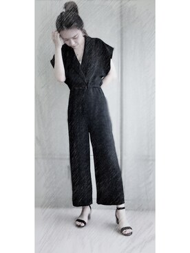 「H&M（エイチ・アンド・エム）のアイテム（つなぎ/オールインワン）」を使った、happyleilei523さん（レディース・160cm）の秋コーディネート