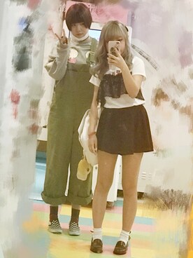 「To Aliceのアイテム（スカート、ブラック系）」を使った、ヒノちゃん✨さん（レディース・158cm）の夏コーディネート