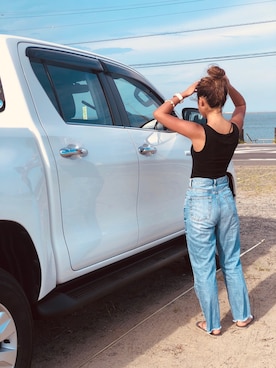 「海」｜「アイテム（その他シューズ）」を使った、rさん（レディース・156cm）の夏コーディネート