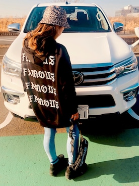 「WORLD WIDE FAMOUS（ワールドワイドフェイマス）のアイテム」を使った、rさん（レディース・156cm）の冬コーディネート