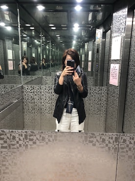 「TOUGH（タフ）のアイテム」を使った、joyce yangさん（レディース・161cm）の冬コーディネート