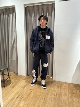 「らふこーで」｜「アイテム（スウェットパンツ）」を使った、ta123456さん（メンズ・179cm）の冬コーディネート