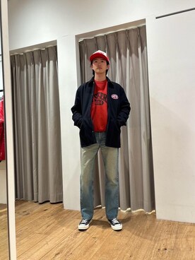 「でにむ」｜「アイテム（スウェット）」を使った、ta123456さん（メンズ・179cm）の冬コーディネート
