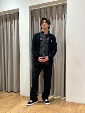 「アイテム（ポロシャツ）」を使った、ta123456さん（メンズ・179cm）の冬コーディネート