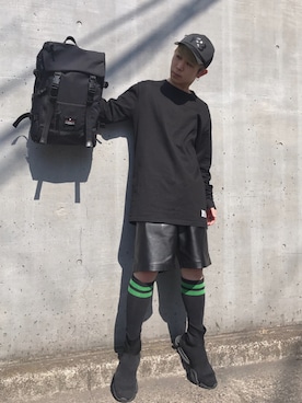「CREATURE（クリーチャー）のアイテム」を使った、MAKAVELICさん（メンズ・164cm）の春コーディネート