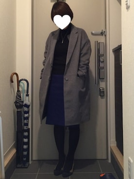 「仕事着」｜「アイテム（チェスターコート）」を使った、tommyさん（レディース・161cm）の秋コーディネート