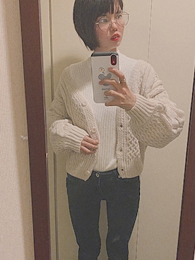 「BASE（ベース）のアイテム（その他アウター）」を使った、おまつさん（レディース・156cm）の秋コーディネート