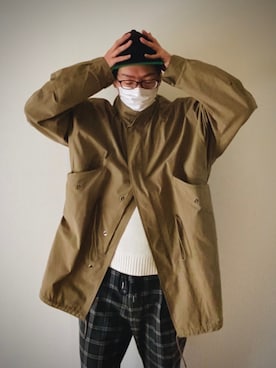 「Ressaca（レサーカ）のアイテム（モッズコート）」を使った、　mobさん（メンズ・173cm）の冬コーディネート