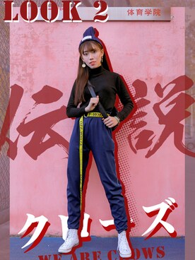 「CONVERSE（コンバース）のアイテム（その他シューズ、ホワイト系）」を使った、Romantic Suicideさん（レディース）の春コーディネート