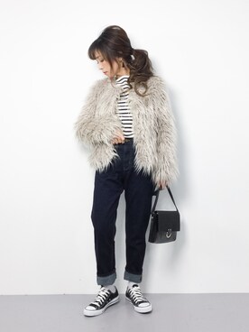 「Another Edition（アナザーエディション）のアイテム（その他アウター）」を使った、..HK..さん（レディース・159cm）の冬コーディネート