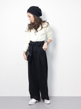 「BASE（ベース）のアイテム」を使った、..HK..さん（レディース・159cm）の冬コーディネート