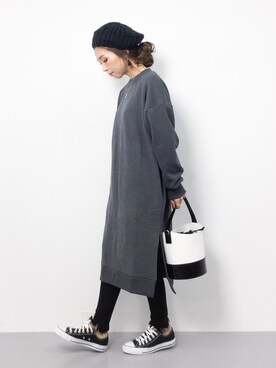 「Dieu（ディユウ）のアイテム（帽子）」を使った、..HK..さん（レディース・159cm）の冬コーディネート