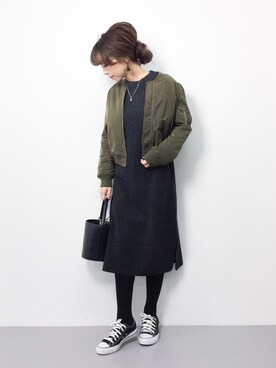 「CLEARIMPRESSION （クリアインプレッション）のアイテム（ジャケット/アウター）」を使った、..HK..さん（レディース・159cm）の冬コーディネート