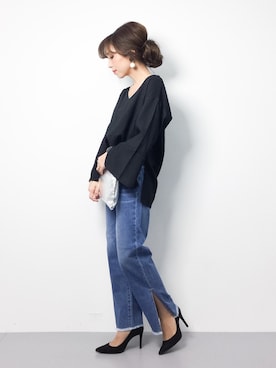 「ivory court（アイボリーコート）のアイテム（ショルダーバッグ）」を使った、..HK..さん（レディース・159cm）の冬コーディネート