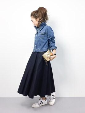 「SpRay（スプレイ）のアイテム（デニムジャケット）」を使った、..HK..さん（レディース・159cm）の春コーディネート