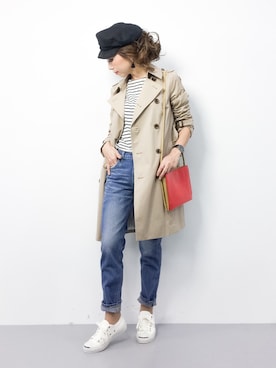 「JOURNAL STANDARD relume（ジャーナルスタンダード　レリューム）のアイテム（トレンチコート）」を使った、..HK..さん（レディース・159cm）の春コーディネート