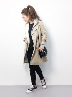 「JOURNAL STANDARD relume（ジャーナルスタンダード　レリューム）のアイテム（トレンチコート）」を使った、..HK..さん（レディース・159cm）の春コーディネート