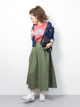 「SPINNS（スピンズ）のアイテム（ジャケット/アウター）」を使った、..HK..さん（レディース・159cm）の春コーディネート