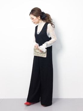 「Alluge（アルージュ）のアイテム（つなぎ/オールインワン）」を使った、..HK..さん（レディース・159cm）の春コーディネート