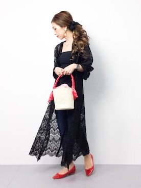 「Ameri（アメリ）のアイテム（ワンピース/ドレス）」を使った、..HK..さん（レディース・159cm）の春コーディネート